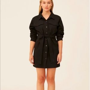 THE FIFTH Backtrack Long Sleeve Dress Black